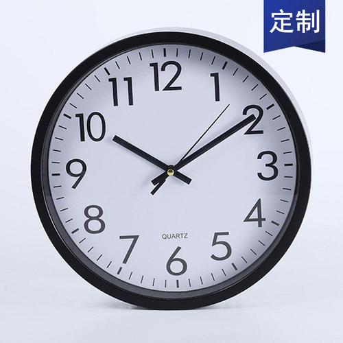 厂家批发定制挂钟 贴墙书房钟表 卧室静音机芯壁钟 简约挂钟